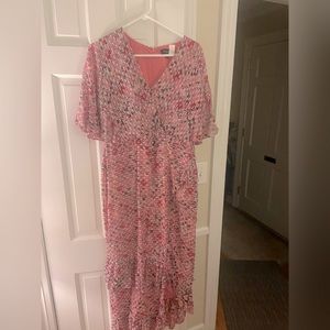 Floral biased cut dress. Worn as mother of bride dress-only worn once!